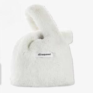 SKINSQUARED Soft White Faux Fur Handbag